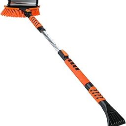 Ajimy 3in1 Snow Brush and Ice Scraper for Car Windshield,42'' Extendable Heavy Duty Snow Broom Vehicle Snow Removal Tool for Car SUV Trucks-image-14