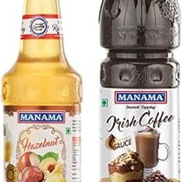 Manama Irish Coffee Syrup (1LTR) and Hazelnut Syrup (750ML), Mixer for Mocktails, Cocktails, Drinks, Juices, Beverages, Pack of 2-image-23