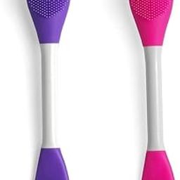 Silicone Brushes,Double-Ended Silicone Face Mask Brush,Facial Cleansing Brush, Premium Soft Facial Masks Other Skin Care Applicator Tool for Cream, Body Lotion,Moisturizer-picture-43