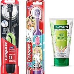 Colgate 360 Charcoal Battery Power Toothbrush, Pc | Colgate Kids Barbie Electric Battery Toothbrush, Pc (Daughter and Mother) (Combo)-image-22