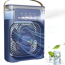Personal Air Cooler: Portable Air Conditioner Fan with 7-Color LED Light, 1/2/3 Timer, 3 Wind Speeds, & 3 Spray Modes for Desk Cooling Comfort._Multicolor [𝟏𝟓 𝐘𝐄𝐀𝐑𝐒 𝐖𝐀𝐑𝐑𝐀𝐍𝐓𝐘]-80