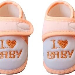 Soft Cotton Baby Booties for Newborns – I Love Baby Print – Unisex Anti-Slip Crib Shoes (Pack of 1) 0-6 month-picture-18