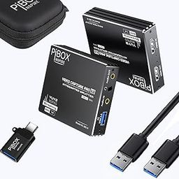 PiBox India 4K HDMI Video Capture Card Device PRO for Streaming, Full HD 1080P 60FPS, 4K USB3.0 HDMI to USBC, Mic, Audio in Out, 1080P60 Gaming Live Streaming.-4