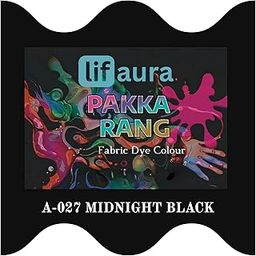 Prokart Lifaura Pakka Rang Fabric Dye Colour Natural dye for Fabric Pack of 10 Sachets (5g Each - 50g Pack) ShadeA-27 :Midnight Black(Same Color), Prokart Lifaura Pakka Rang-30