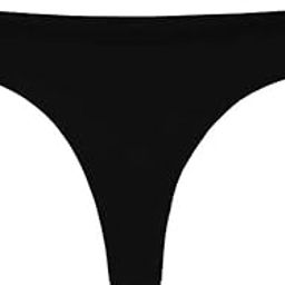 Bonjour Women's Cotton Fitted Bikini Style Underwear | Women Thong Panty | Women Seamless Panty | Low Rise Sexy Solid G-String Sexy Lingerie Panties Briefs | 100% Super Cotton Thong (XL, Black)-picture-2