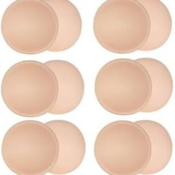 Reusable Round Bra Insert Pads Covers, Nude Color, 6 Pairs-image-91