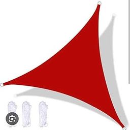 WATERPROOF SHADE SAIL (9FT X 9FT X 9FT) 90% SUN SHADE UV BLOCK for CANOPY AWNING OUTDOOR PATIO CAR PARKING GARDEN BELCONY TENT TERRACE TRIANGLE (RED)-picture-28
