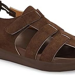 Men Faux Leather Ultra Comfortable Casual Slip On Sandals EP55701_P-image-76