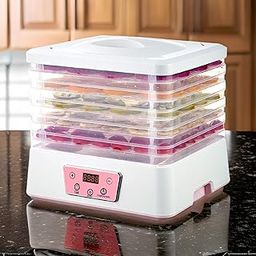Divyabhav® Plastic Electric Countertop Food Dehydrator with 5 Stackable Tray,Vegetable,fruits,flower etc .Preserver Jerky Maker | Food Dryer Machine(multicolor)-12