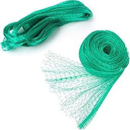 10 FT X 10 FT(100 Sq Ft) Anti Bird Net |Green | For Home & Garden | THIN Agro Net with 50 pcs Clips-2