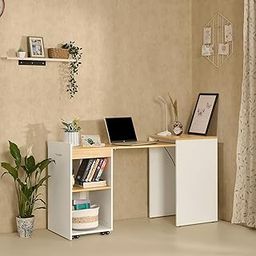 Green Soul Kyoto Foldable Study Table with Space-Saving Design, Expansive Tabletop, Storage Shelves, IS-3087 Engineered Wood, Ideal for Study, Bedroom, or Home Office, White & Oak, 3 Year Warranty-image-14