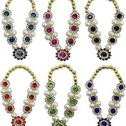 ARTISKRITI Small Multi Jarkan Mala for God Idol Murti Mala Garland Haar for God Idols, Small Mala for Statue, Figurines, 7 cm (Multi Jarkan)-15
