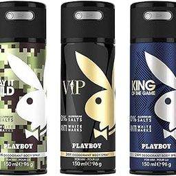 Playboy Playboy King + Wild + Vip Deo Combo Set - Pack Of 3 Mens, 450 ml (Pack of 3)-45