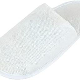 ORENAME White Disposable non-woven Slippers Closed Toe Non-Slip Slippers for Women and Men Breathable Slippers for Home Hotel Guests Use and Travel-image-12