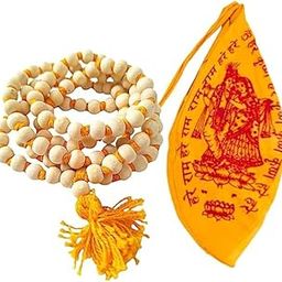 Atmaling® Original Tulsi Japa Mala with 108 Beads for Mantra Chanting, Comes with a Radha Krishna Gomukhi Cotton Bag, Perfect for Spiritual Practices and Meditation-image-67