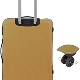 Cairo 8 Ochre Wheels Trolley Bag | Cabin, Medium, Large Size | Durable, Lightweight Luggage with 360° Maneuverability-image-86