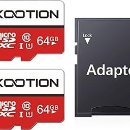 KOOTION 64GB Micro SD Card 2 Pack, Micro SDXC Memory Card Class 10 Micro SD Cards UHS-I, C10, U1, High Speed Flash Memory Card with Adapter-1