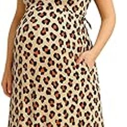 Cotton Maternity Maxi Dress for Women | Zipless Feeding Nighty with Hidden Flap & Pockets | Nursing Gown for Pregnant & Breastfeeding Moms | Soft & Stretchable Fabric.-image-49