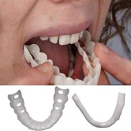 GAH Soft Silicone Denture Teeth Veneers Temporary Fake Teeth Lower Bottom-picture-19