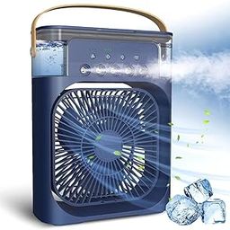 Zerolex Portable Mini Cooler Rechargeable Air Conditioner Water Cooler Small AC for Office, Home Cooling, Summer Fan Hot or Cold USB Compatible Tumbler Bottle 3 Fast Speed (Mini Ac)-image-54