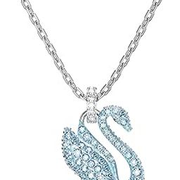 Iconic Swan pendant, Swan, Blue, Rhodium plated-image-44