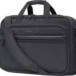 Premium Laptop Briefcase Bag Water Resistant Expandable Unisex Shoulder Business Bag with Adjustable Shoulder Strap for Men and Women, CP011 (Black), Black, Contemporary-image-65