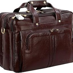 RICHSIGN LEATHER ACCESSORIES Office Briefcase Laptop Messenger & Shoulder Leather Bags for Men 15.6 Inch Cross Body-picture-50