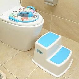 Juflix 2-Step Kids Stool, Kids Toilet Stool, Potty Training, Non-Slip, Soft Grip for Safety as Bathroom Stool and Kitchen Stool, Double Height and Width Two-Step Stool-image-95