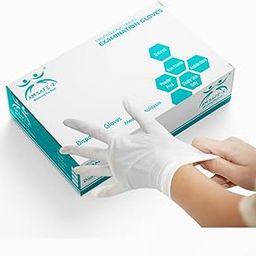AM Safe x Latex Gloves | White | Food Handling | CE Approved | Non Sterile | Examination | All-Purpose | Powdered | Cleaning |Examination Gloves| 80 pcs-picture-20
