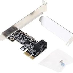 Echocart Lifestyle PCIe PCI Express to 2-Port SATA3.0 III Expansion Controller Adapter Card SSD-21