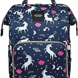 Miracle Moms Diaper Backpack with Insulated Bottle Pocket & Multiple Storage Compartments/Baby Travel Bag product organizer bagpack Printed/Maternity bag-0