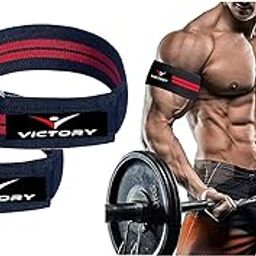 VICTORY DuraFit Strong Elastic Workout Biceps Straps for Heavy Lifting Biceps Support-picture-17