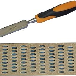 Inditrust NEW 25mm Woodworking Wood Carving Hand Chisel with 1pc Sharping Stone Bevel Chisel Set-8