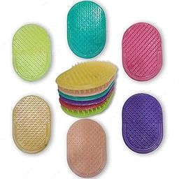AJICA Pocket Palm Combs Multicolor Set for Hair & Beard Massage | Hand Grip Hair Shampoo Massage Comb Flat Brush for Men And Women Portable & Soft, Ideal for Home, Office, Travel & Pets (Assorted Color) (Free Size, 3, count)-image-34