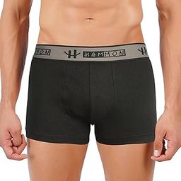 Hammon Men Boxer Briefs Solid Trunk Underwear Shorts 100% Cotton Comfort for Everyday Wear-picture-11