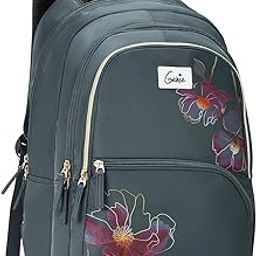 School Backpack for Girls |19 In-36 Ltr with Three Compartments, Side Pockets and Light Weight with Padded Shoulders |Best for Books,Stationery,Lunch Box & Essentials-16