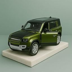 GRAPHENE Die Cast Alloy Green Defender 1:32 Scale Mini SUV YZ Model Pull-Back Action Toy Car Vehicle Realistic for Kids Openable Doors Off Road for Boys Girls 2+yrs (Pack of 1)-image-3