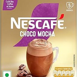 NESCAFE Choco Mocha| Frothy Delicious Coffee | Instant Coffee Premix Powder – Just add hot water | 125 grams (5 sachets*25 grams)-image-72