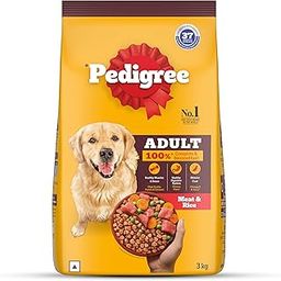 Pedigree Adult Dry Dog Food, Meat & Rice, 3 kg, Contains 37 Essential Nutrients, 100% Complete & Balanced Food for Adult Dogs-13