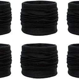 Bandana Headwear Scarf for Men and Women (Black, Free Size) -6 PCS-picture-12