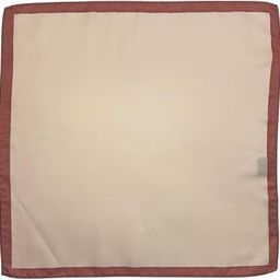 Beige Microfiber Pocket Square for Men with Red Border-image-6