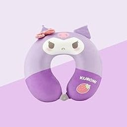 Sanrio Characters Strawberry Collection Memory Foam U-Shaped Neck Pillow (Kuromi)-24