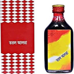 Red Liquid Alta | Shining, Glowing & Brightening | Alta For Hand And Feet | Long-lasting | Wonderful Color, Suitable For All Skin Types | Easy To Use, 100 ML (W-53)-image-38