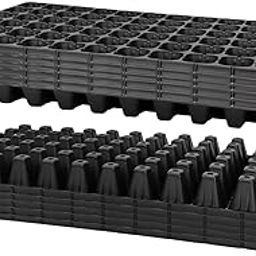 Enakshi® 10 Pieces Seedling Trays Portable Microgreens Trays Growing Trays with Holes 72 Holes-16