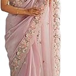 Women's Organza Embroidered Saree With Unstitched Blouse Piece (AARYAN14201_KR_Parent)-picture-26