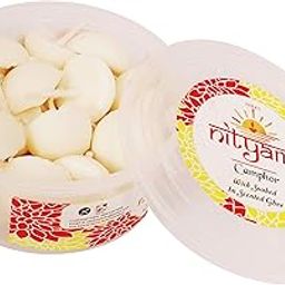 Nityam Camphor Fragrance Wick Soaked in Scented ghee Ghee Wicks/Readymade Ghee Cotton Wicks/Diya Batti/Puja Batti (1 X 30 Pieces) (Pack of 3)-image-56