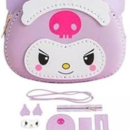 LOOM TREE® 4Xdiy Bag Making Kit Cartoon Unique Handmade Body Bag Making Complete Set Head Violet | Womens Handbags & Bags-image-1