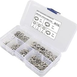 UJEAVETTE 250Pcs 304 Stainless Steel Lock Washers Assortment Hardware for DIY Projects-image-78