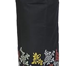 Pure Cotton Hand Block Printed Wrap Around Skirt for Women (Black)-image-110