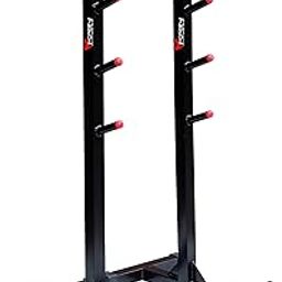 KRIN FITNESS Multi- Functional Adjustable Squat Stand with 5 Adjustable Level and Height for Home Gym, Barbell Stand for Squat Exercises Color Red & Black-image-1